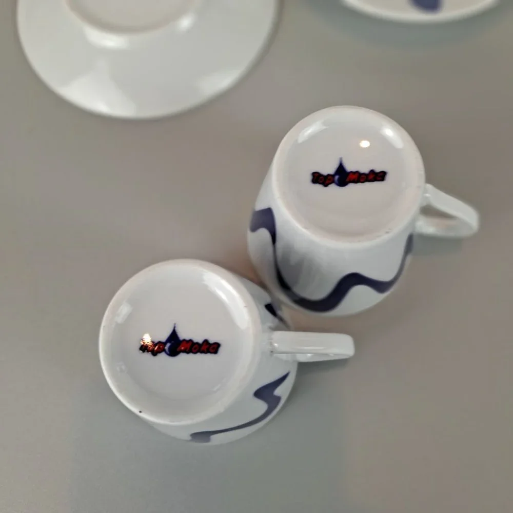 Top Moka 2 Expresso Cups & 2 Saucers - Italy